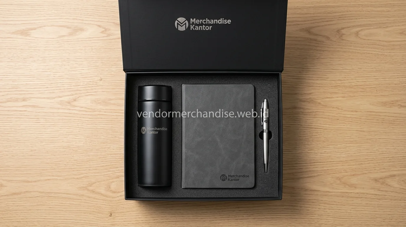 corporate gift set kombinasi tumbler dan notebook