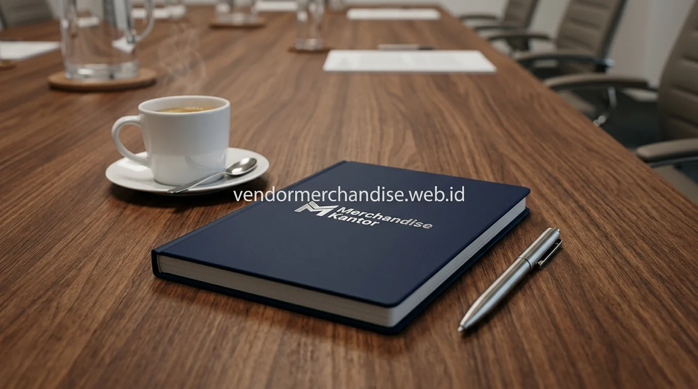notebook custom digunakan peserta seminar dan meeting