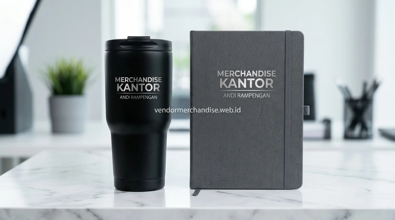 notebook dan tumbler dengan personalisasi nama penerima