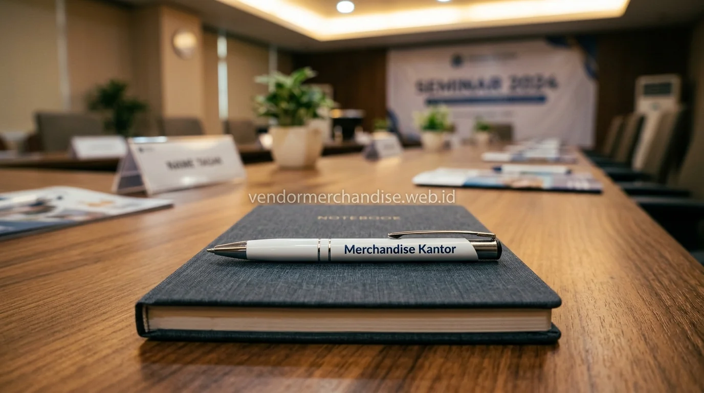 pulpen custom dibagikan pada acara seminar dan pameran