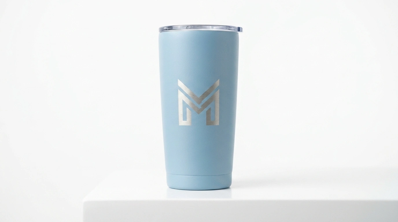 Ilustrasi tumbler giveaway untuk campaign media sosial