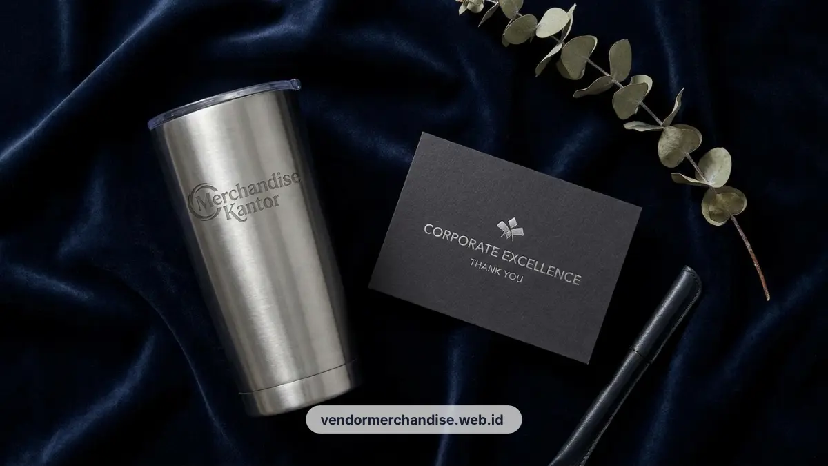 Ilustrasi tumbler stainless silver