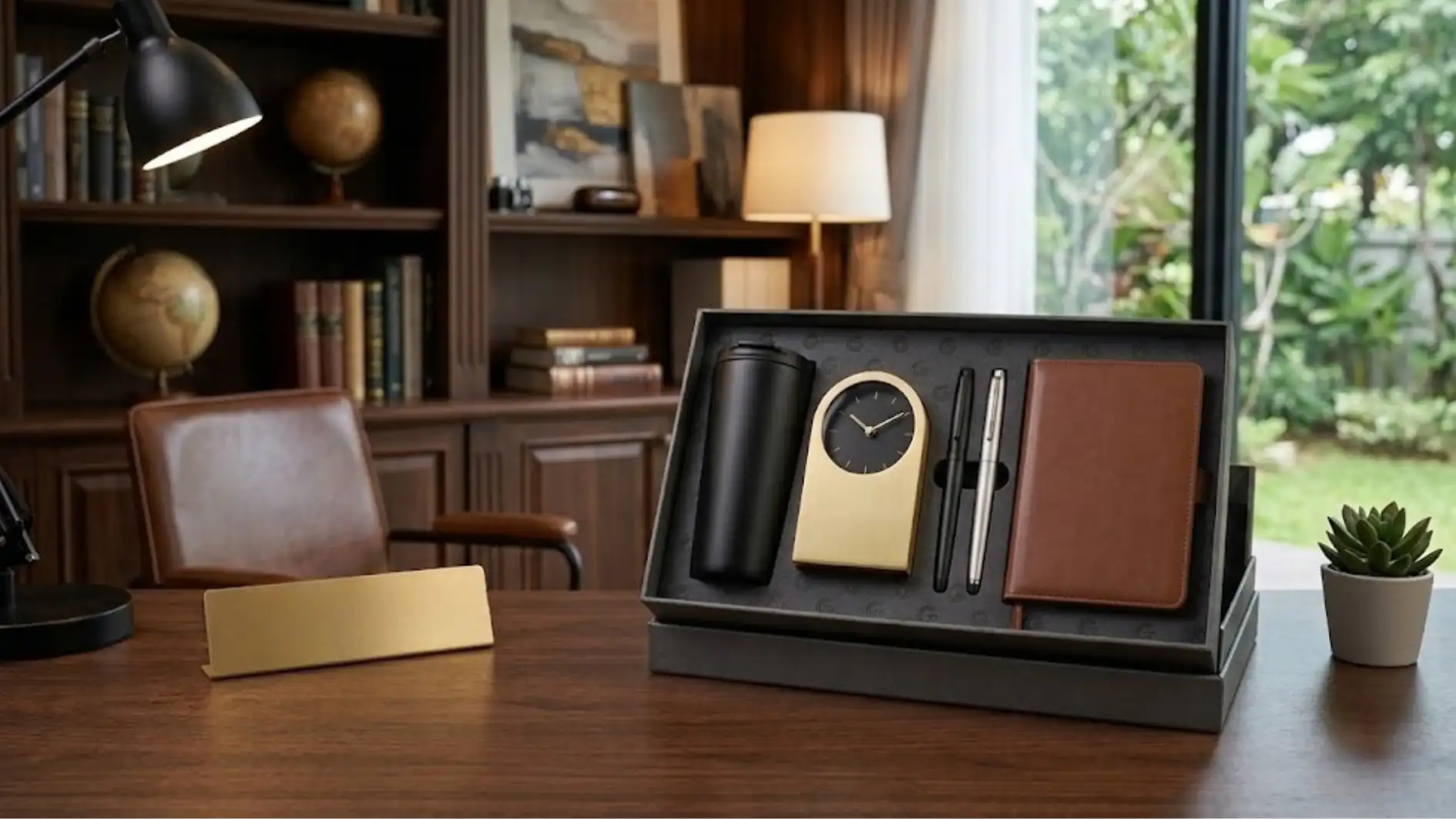 Paket corporate gift dengan merchandise kantor berlogo perusahaan