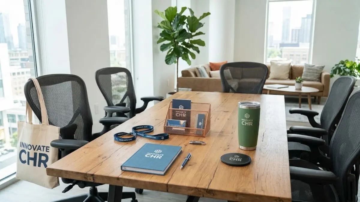 Tumbler dan tote bag custom logo sebagai office essentials