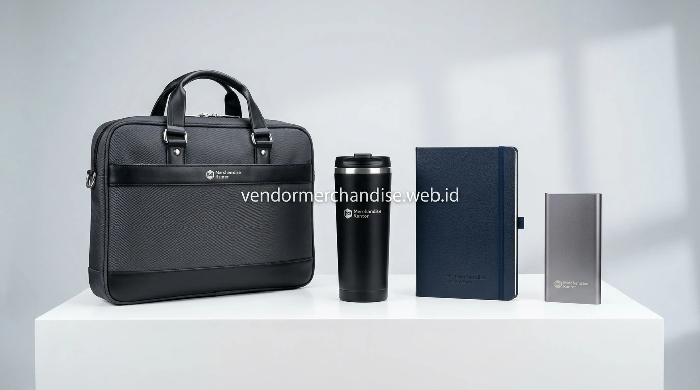 Set merchandise untuk klien sebagai corporate gift dari Merchandise Kantor