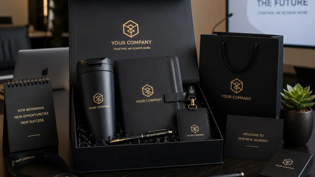 Paket merchandise kantor unik untuk acara launching perusahaan